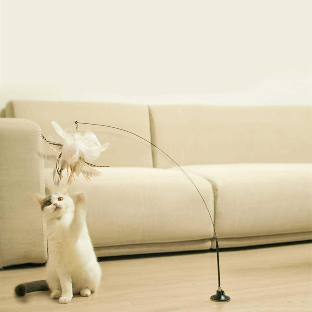 Cat Toy Wand with Bird Feather Ball E671523