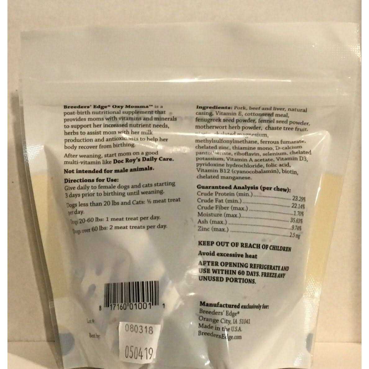 Nursing & Recovery Supplement F17223
