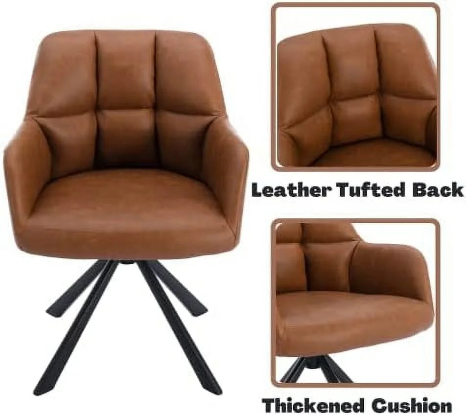 Leather Swivel Arm Desk Chair Z7488