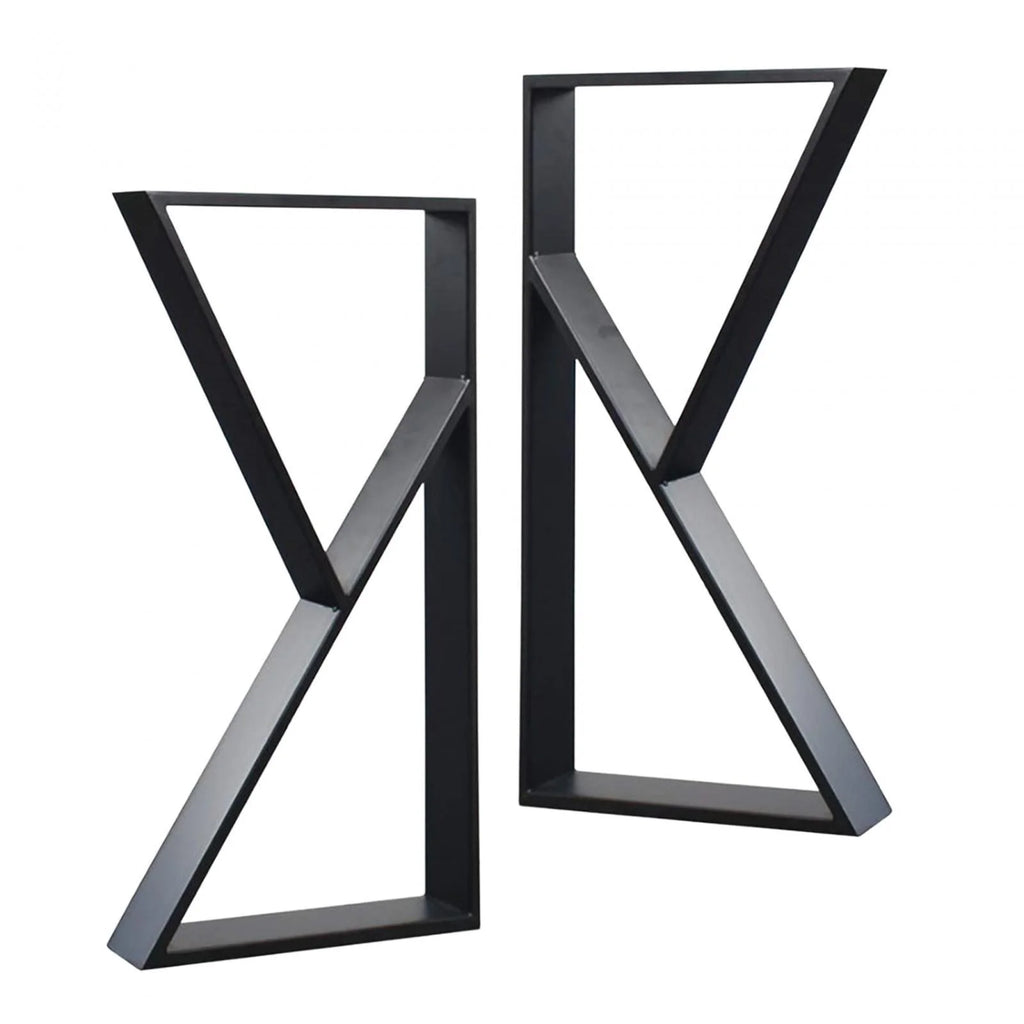 Black Metal Table Legs 2Pcs Z714279