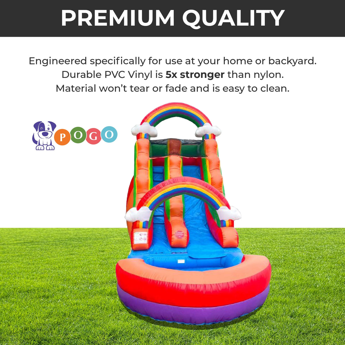 Inflatable Water Slide with Blower, 15 ft V139185
