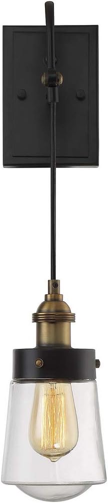 1 Light Vintage Black Sconce Wall Light L989148