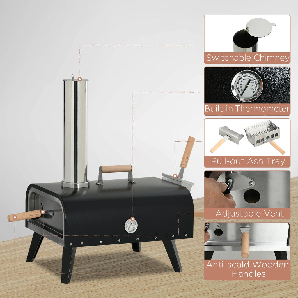 Outdoor Wood Fired Pizza Oven with Stone W680