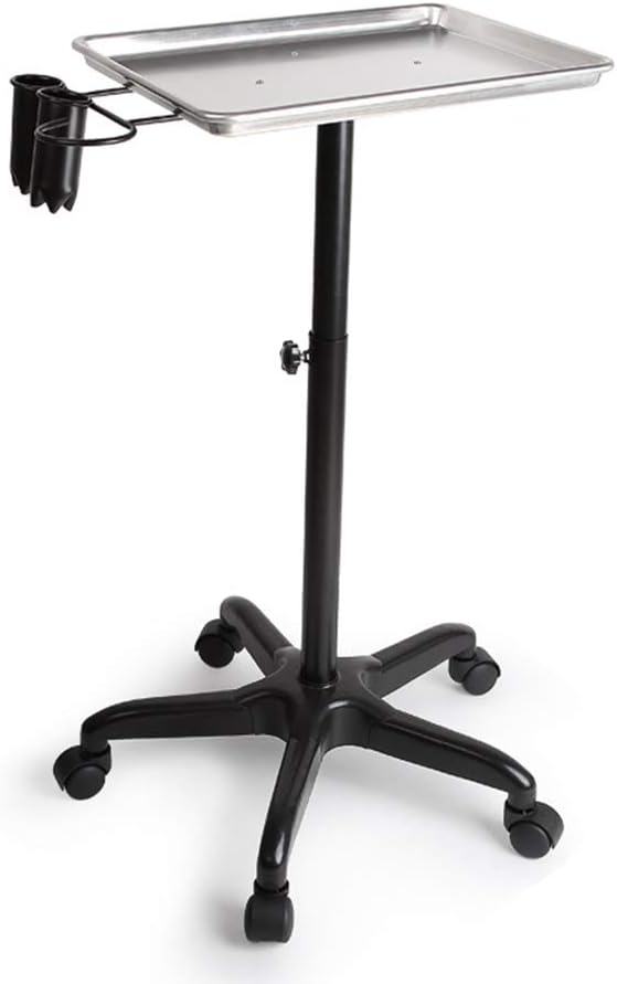 Aluminium Alloy Adjustable Height Trolley Cart with 5 Rotating Wheels M91602