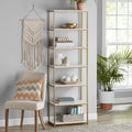 6-Shelf Metal Frame Bookcase Z982