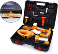 12V 3 Ton Electric Scissor Car Jack Kit with Impact Wrench and Tire Pump C58893