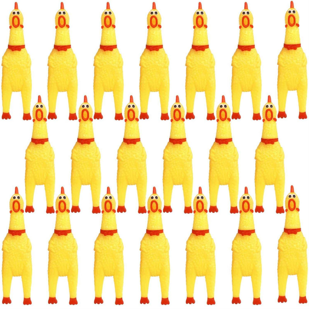 Yellow Rubber Chicken 20 Pcs K5581