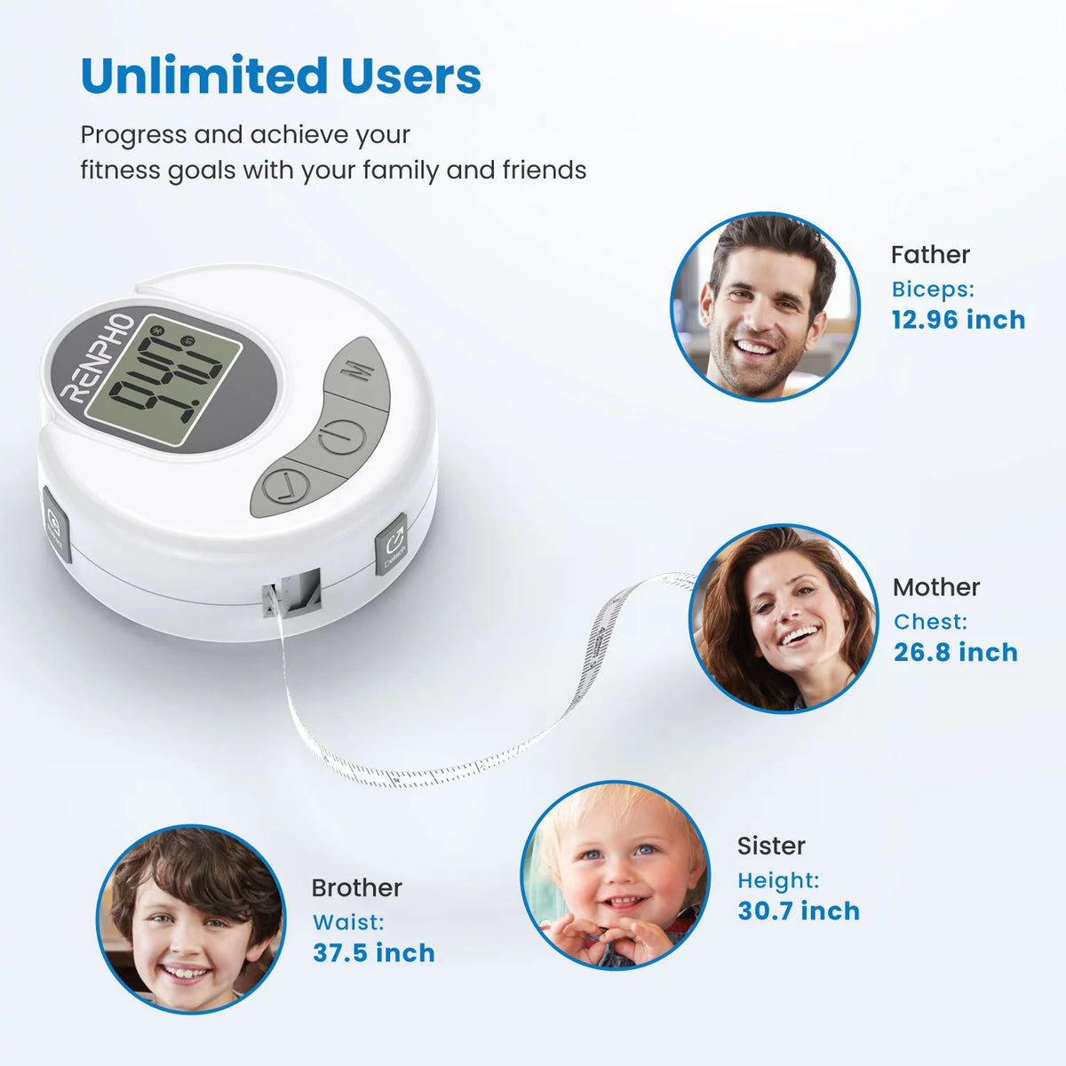 Smart Bluetooth Body Measuring Tape M814299