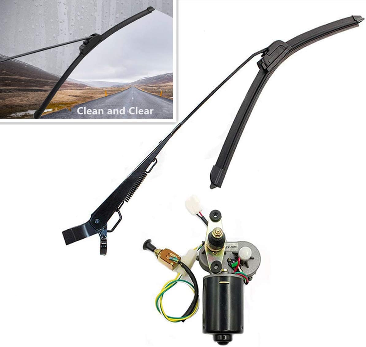 12V Electric Wiper Motor Assembly with Wiper Arm and Blade Z7766