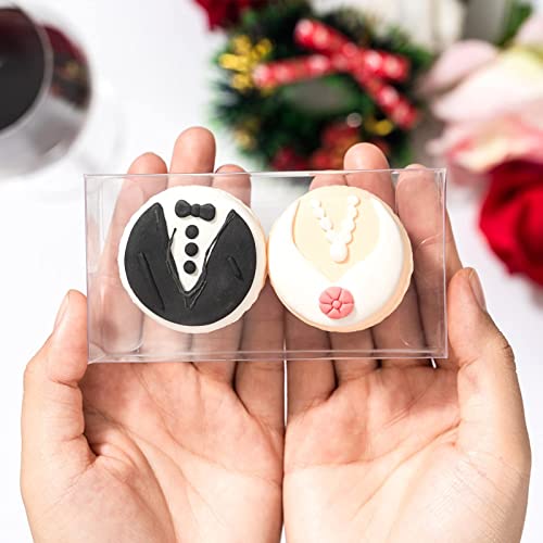 100 Pack 3x3x3 Inch Clear Gift Boxes S339