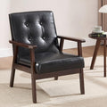 Mid Century Modern Beige Tufted Fabric Accent Chair Q42595