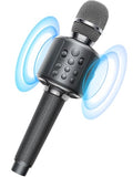 Wireless Bluetooth Karaoke Microphone with Built-in Speaker, Reverb, Duet Mode, Gray K9649