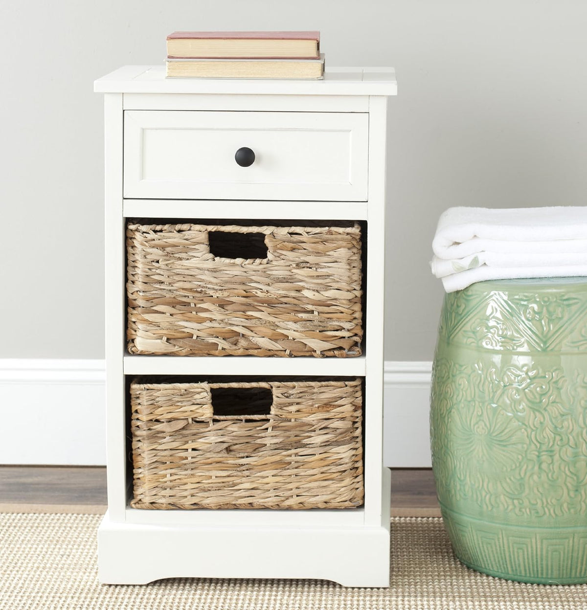 Vintage Grey Side Storage Table K846