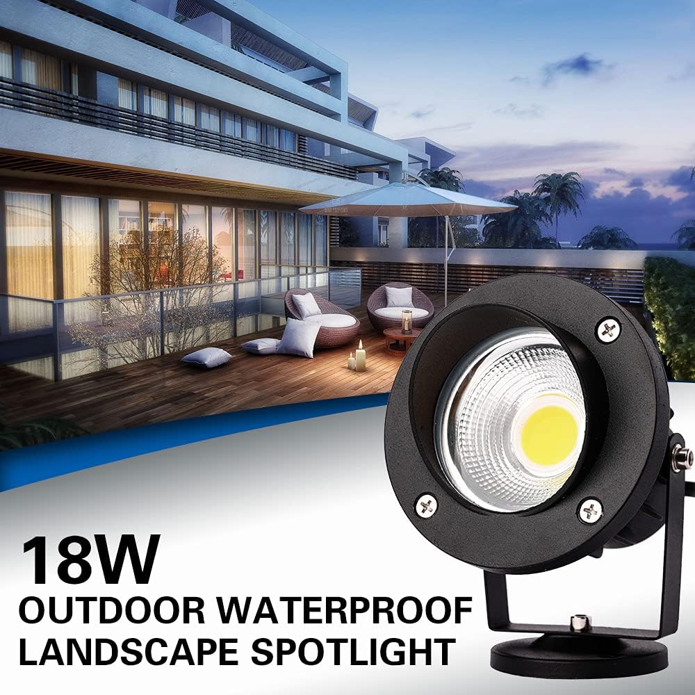 18W Low Voltage LED Landscape Spotlight 2 Pack V99042