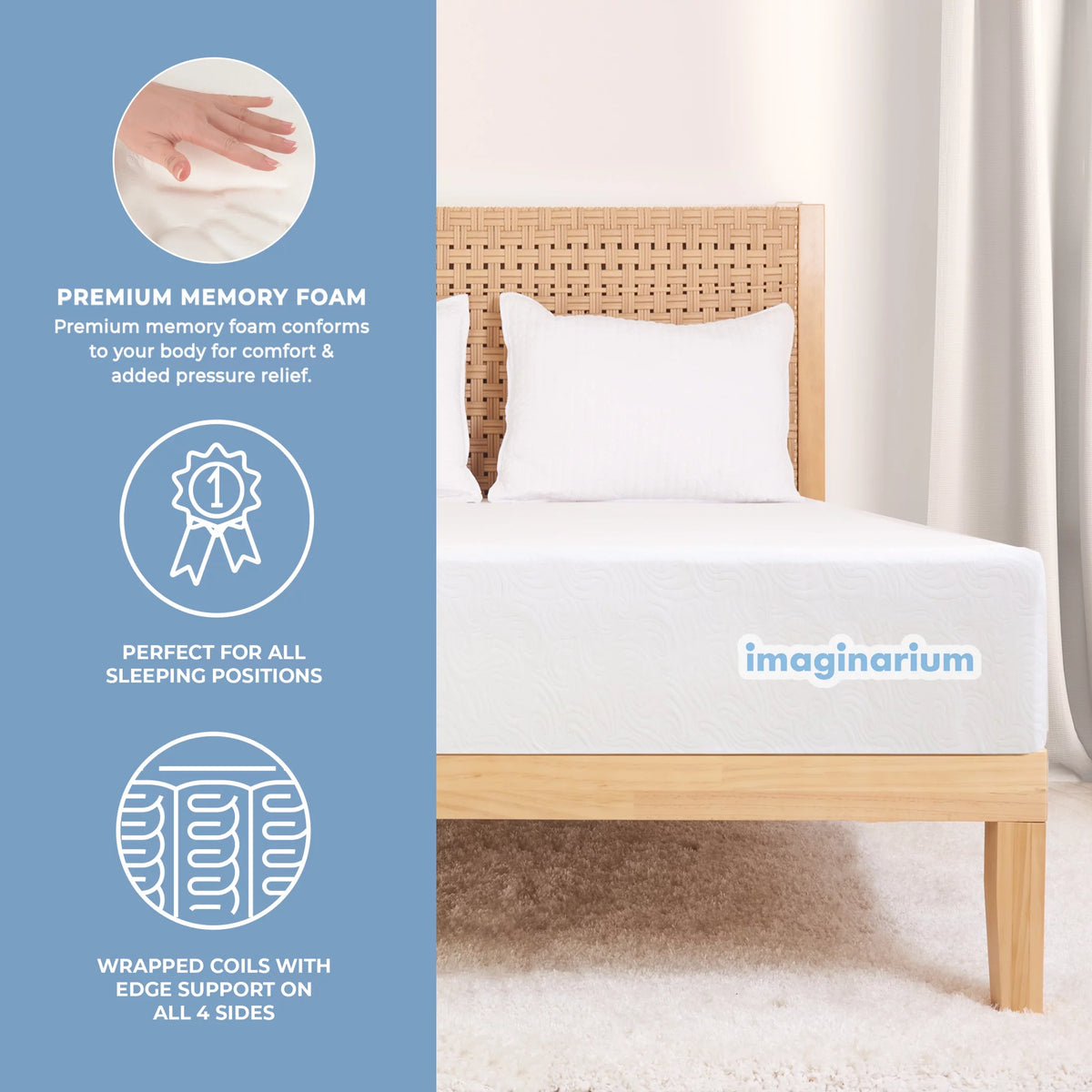Queen Memory Foam and Coils Mattress L675