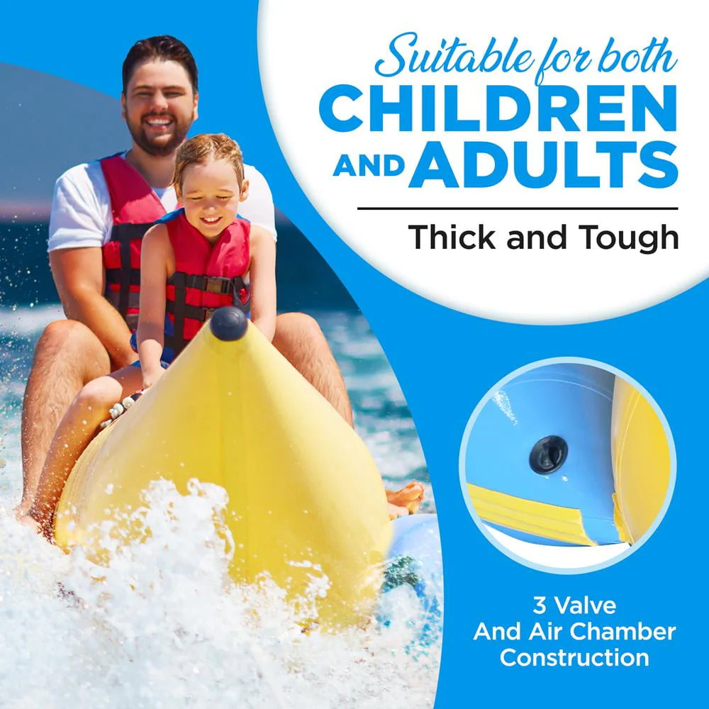 Inflatable Banana Boat with Storage Bag and Foot Pump F51464