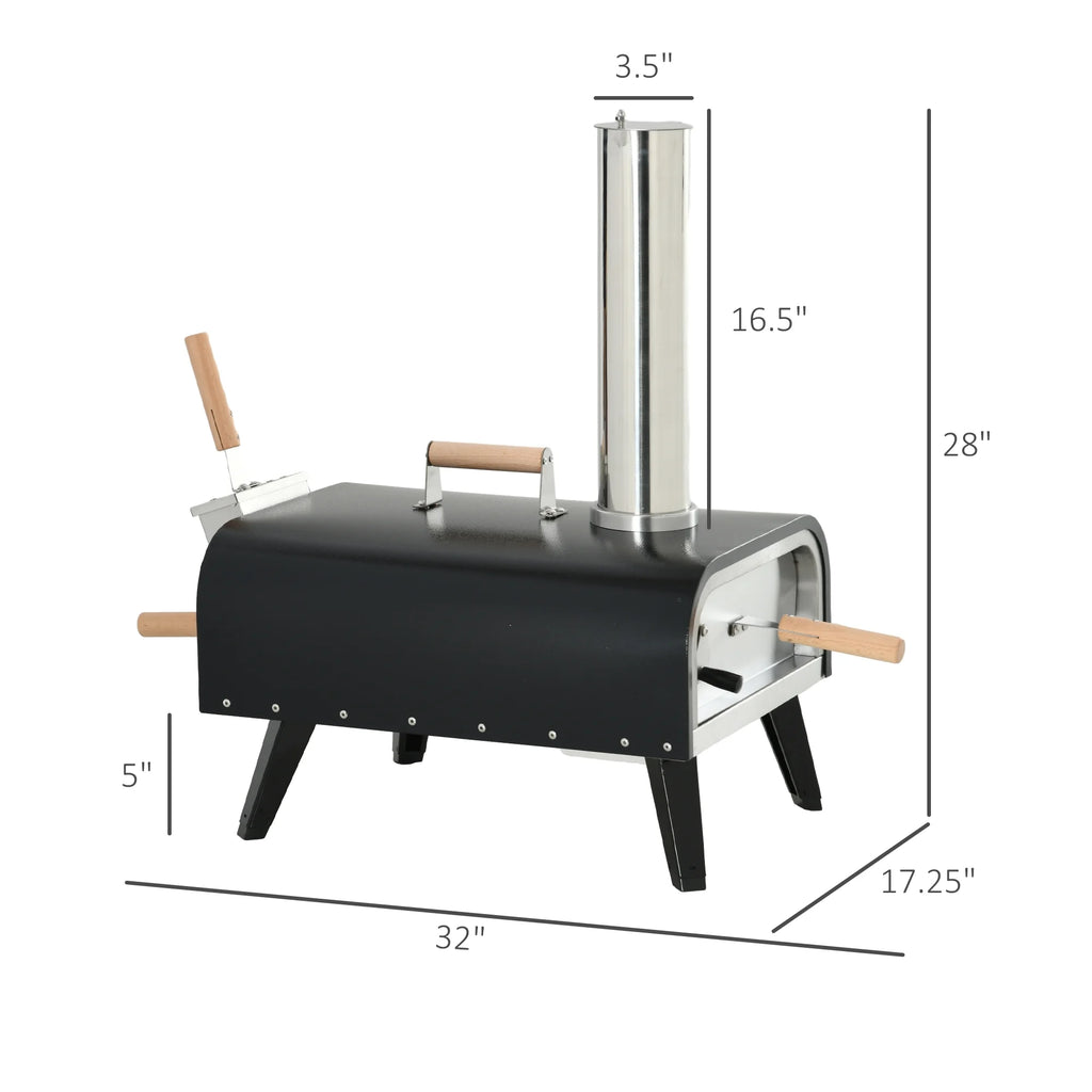 Outdoor Wood Fired Pizza Oven with Stone W680