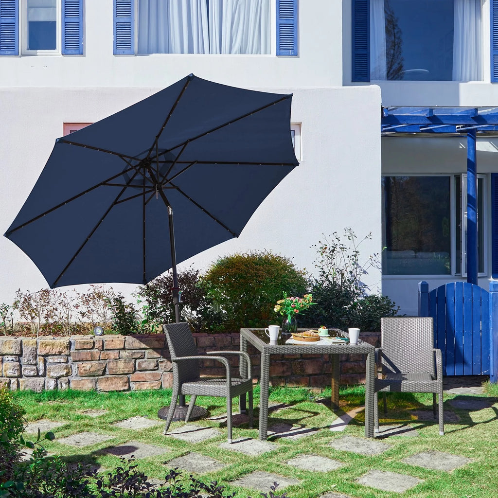 10 ft LED Solar Patio Umbrella N893