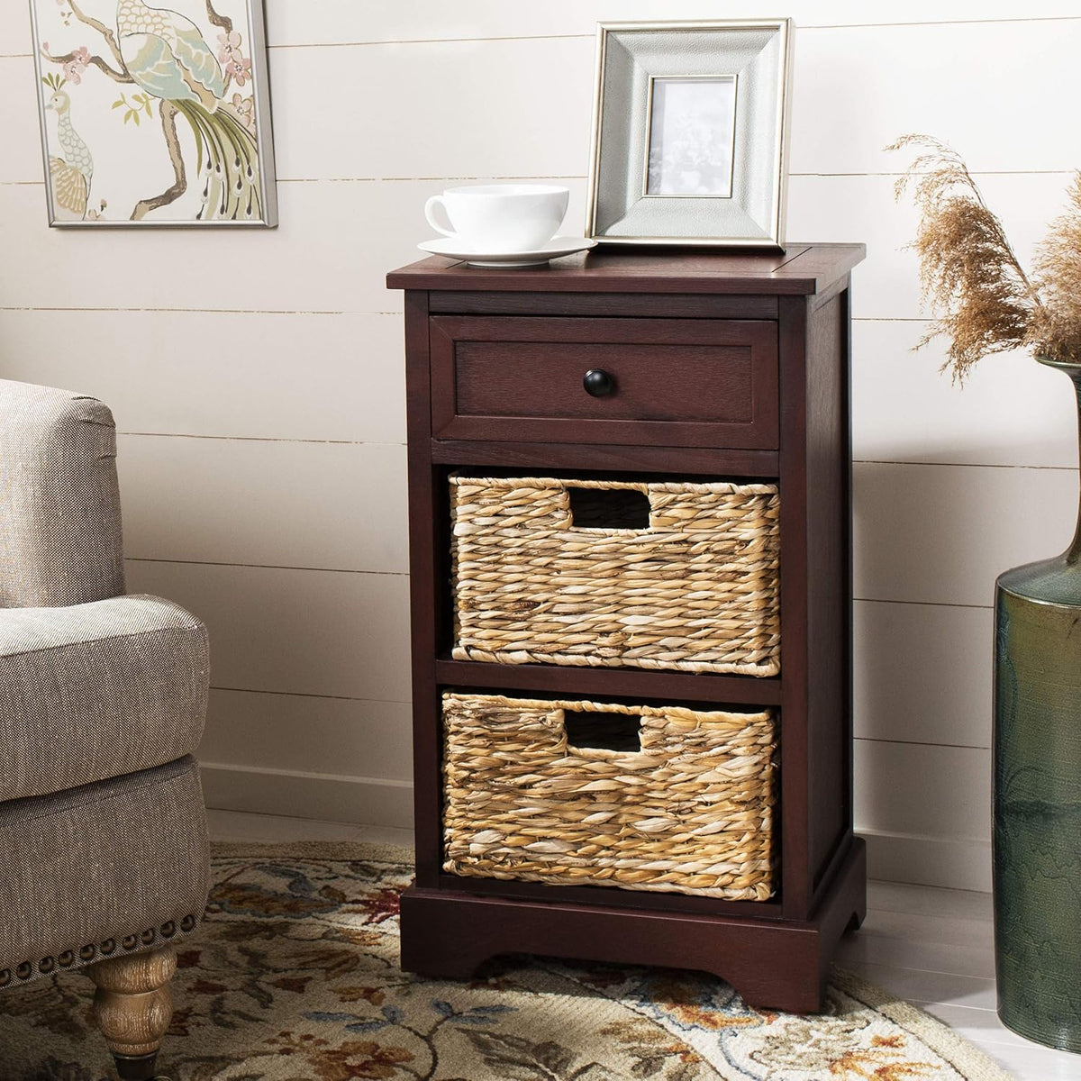 Vintage Grey Side Storage Table K846