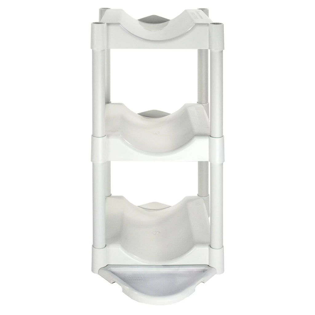 3-Tier White Plastic Storage System with Floor Protector J809417