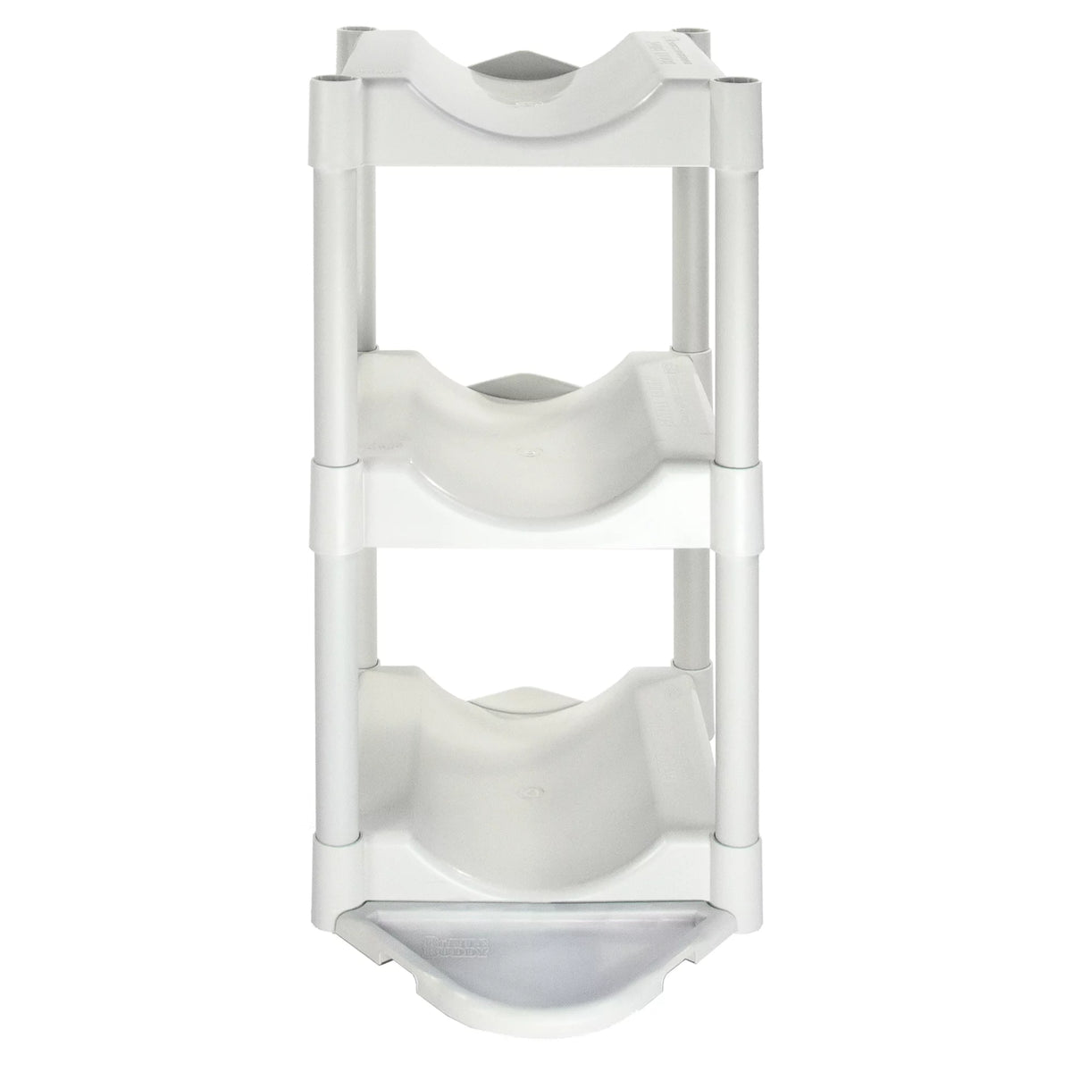 3-Tier White Plastic Storage System with Floor Protector J809417