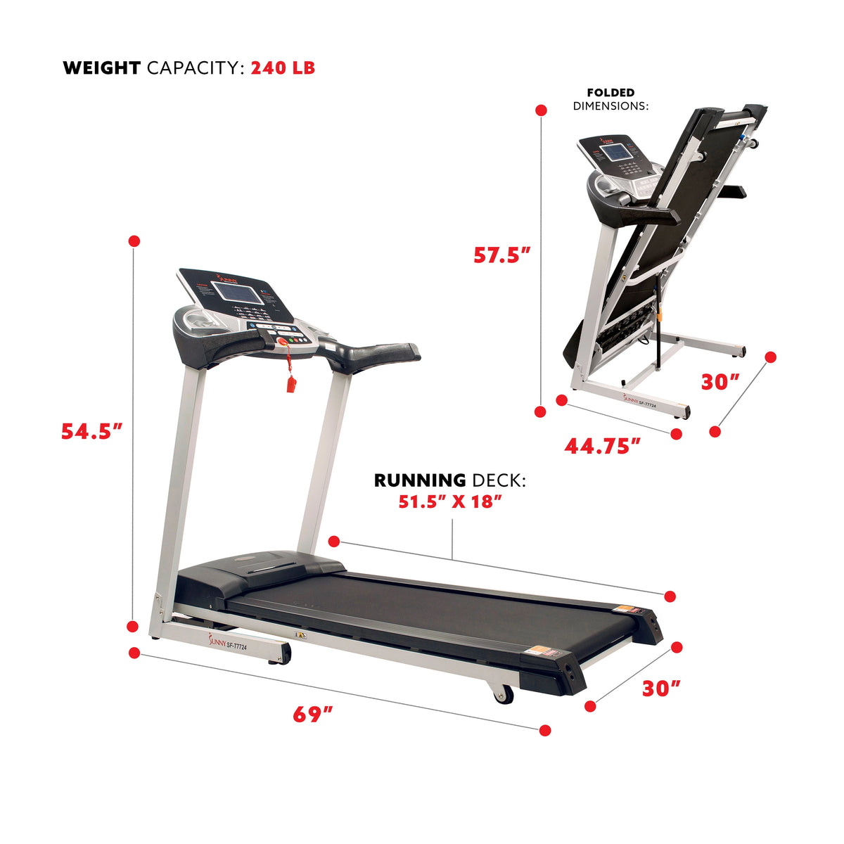 Motorized Incline Treadmill F155563