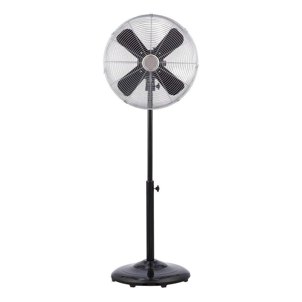 16 inch Adjustable Height Oscillating 3-Speed Metal Stand Fan in Red B871641
