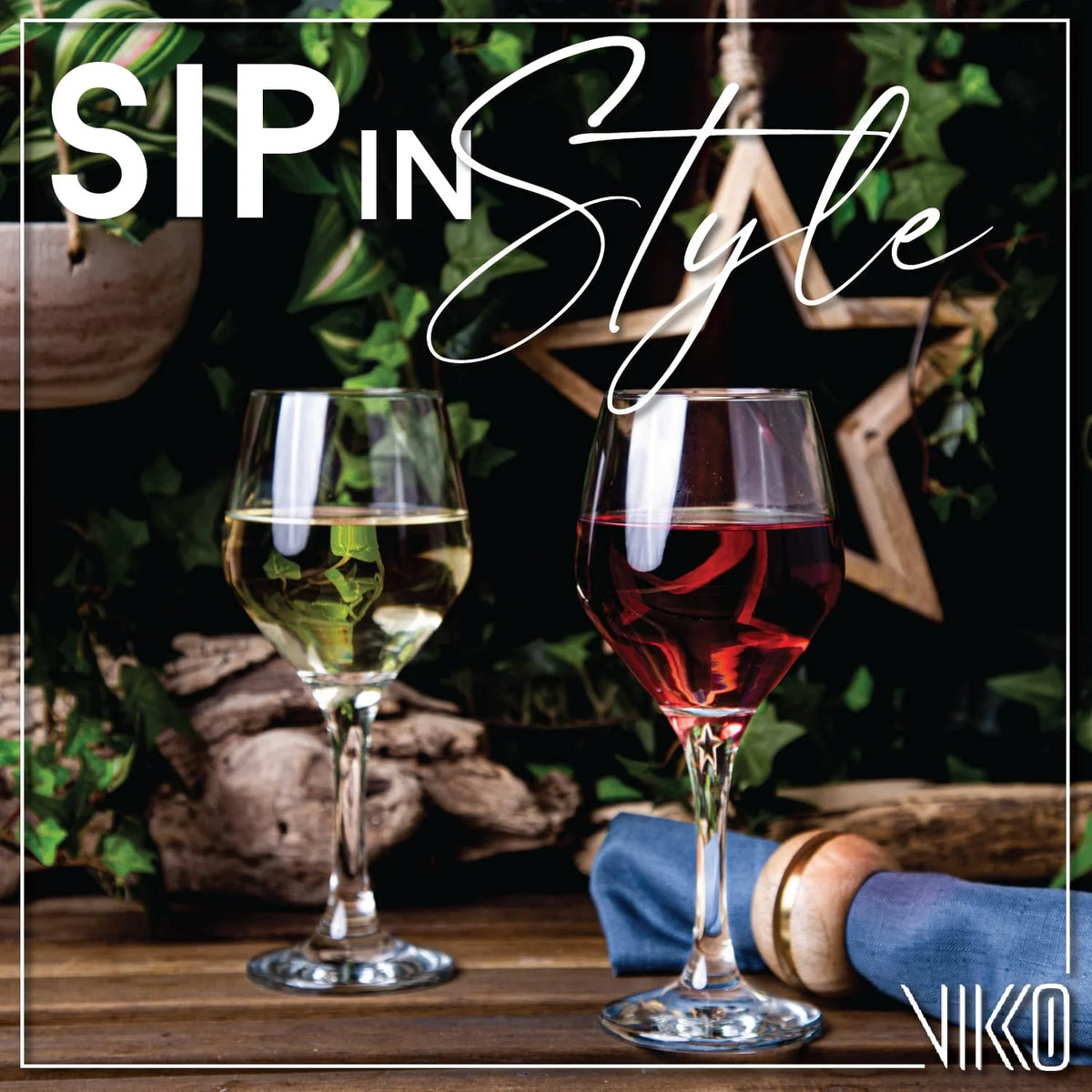 Stemmed Wine Glasses Set Of 6 D770