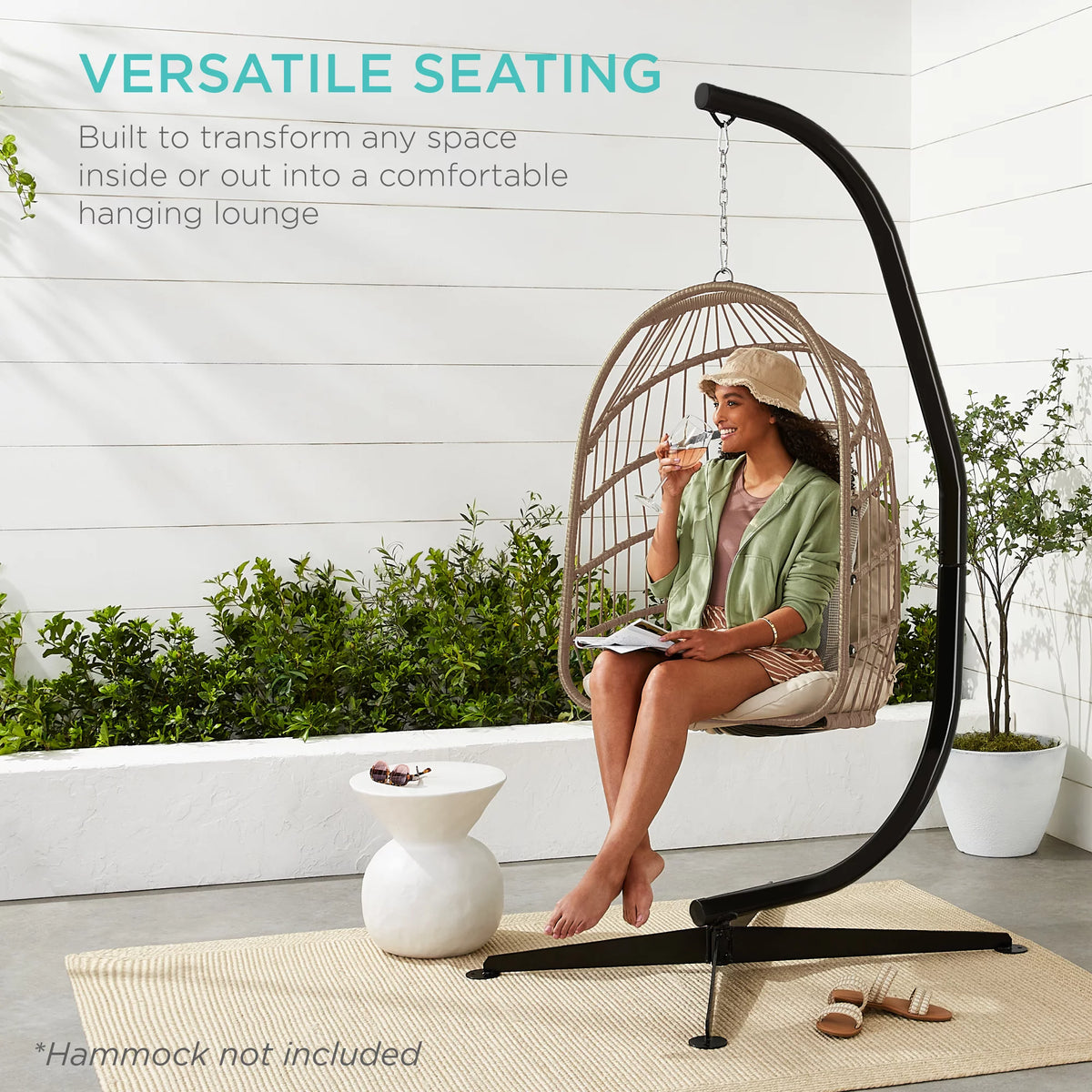 Metal Hanging Hammock C-Stand E437407