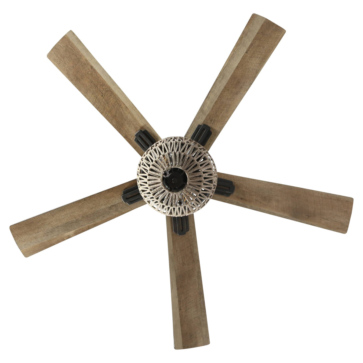 Brown 52-Inch Woven Rope 5-Blade LED Ceiling Fan L122906