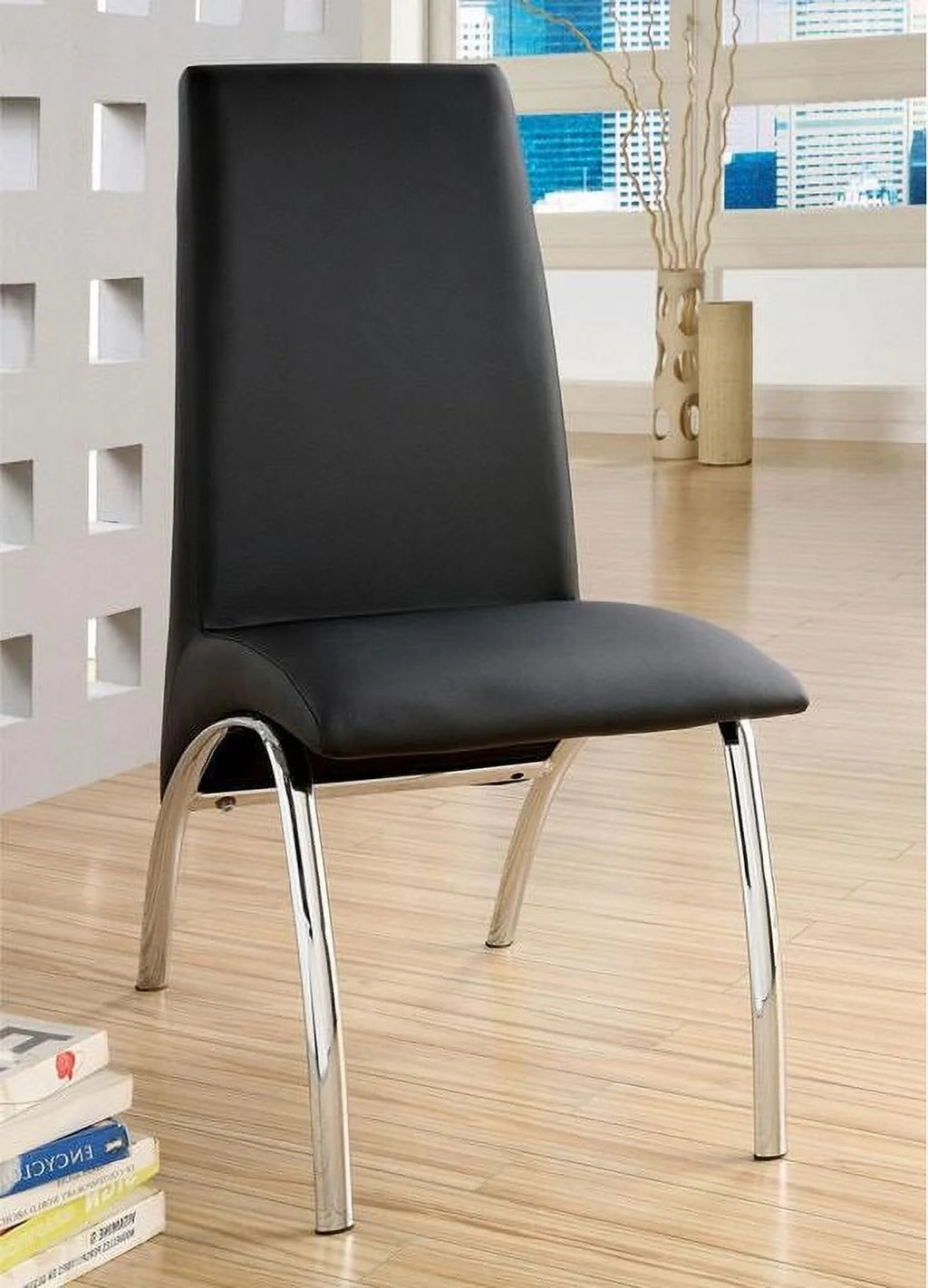 Black Tempered Glass 5pcs Dining Room Set R288363