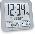 Slim Atomic Wall Clock with Indoor/Outdoor Temperature L744470