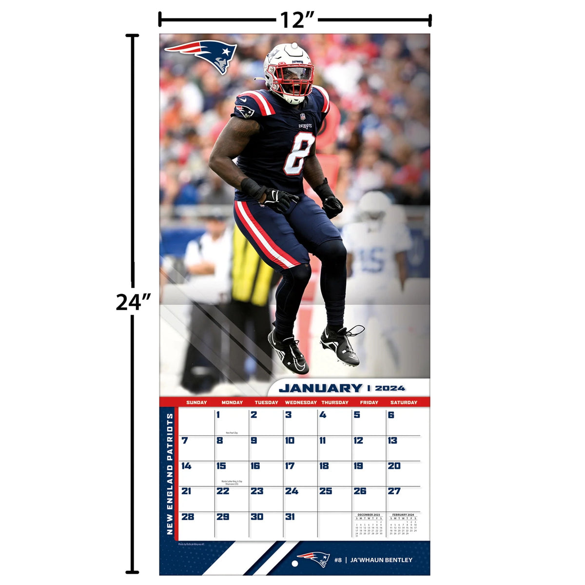 2024 12x12 Team Wall Calendar A3915