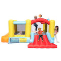 Inflatable Bounce House with Water Slide Pool, Basketball Hoop, 3 Balls S11483