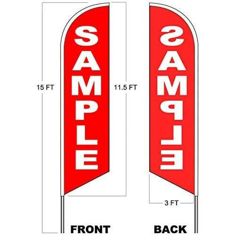PHILLY CHEESESTEAK 15 Ft Tall Windless Swooper Flag Feather Banner Sign Kit D51043