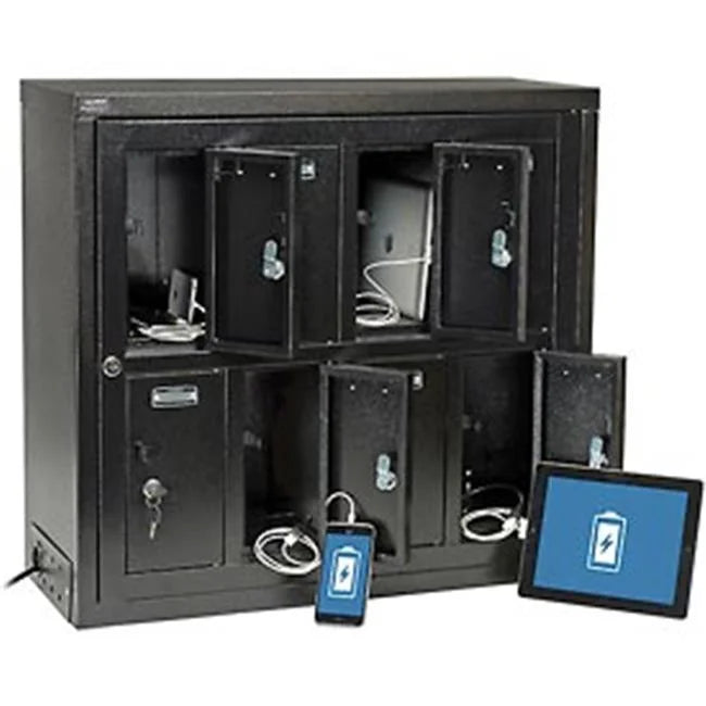 Black 8 Door Tablet & Cell Phone Charging Locker G723543