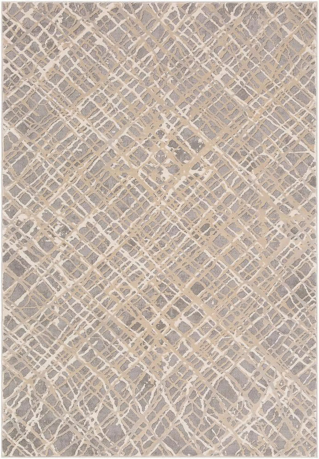 5x7 Medium Gray Area Rug A12384