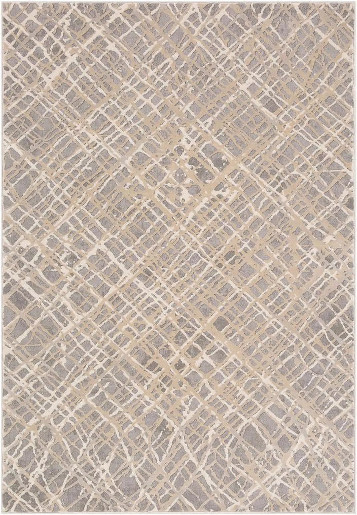5x7 Medium Gray Area Rug A12384