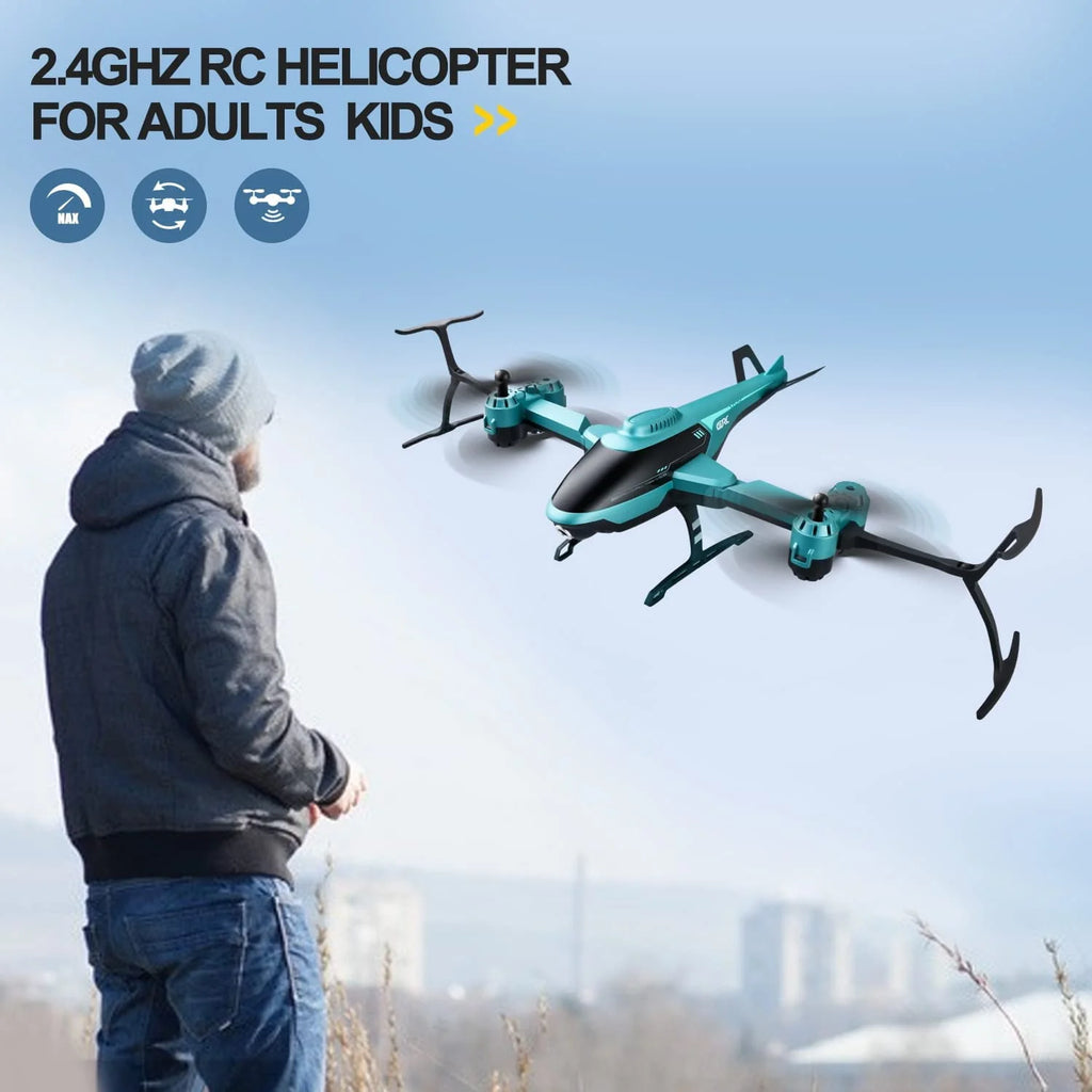 Blue RC Helicopter Drone with 1080P HD Camera O70173