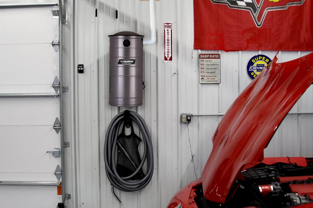 Wall Mounted Commercial Vacuum with 50 ft. Car Care Kit O884532