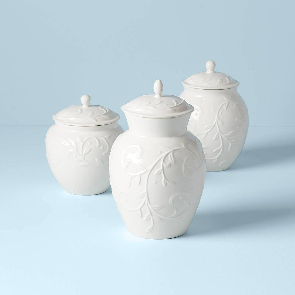White 3-Piece Canister Set W4632