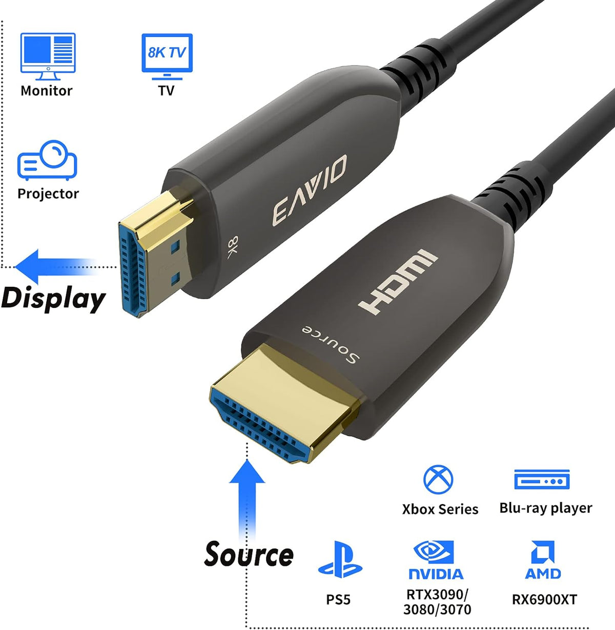 Fiber Optic HDMI Cable 100 Feet J655421