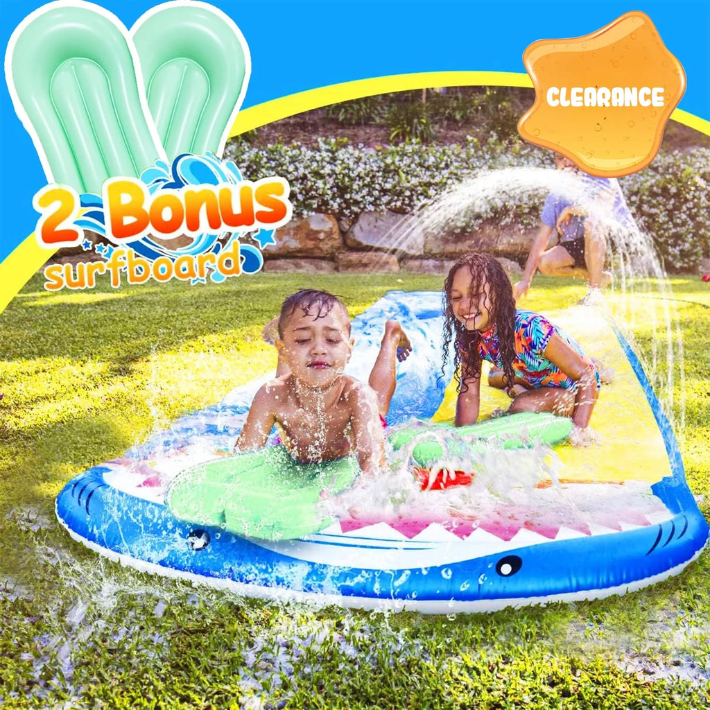 16FT Double Water Slides with Sprinklers H33177