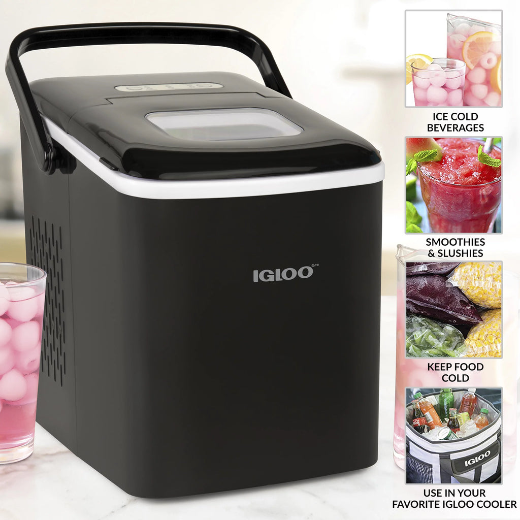 26-Pound Automatic Self-Cleaning Portable Countertop Ice Maker Machine, Black X213