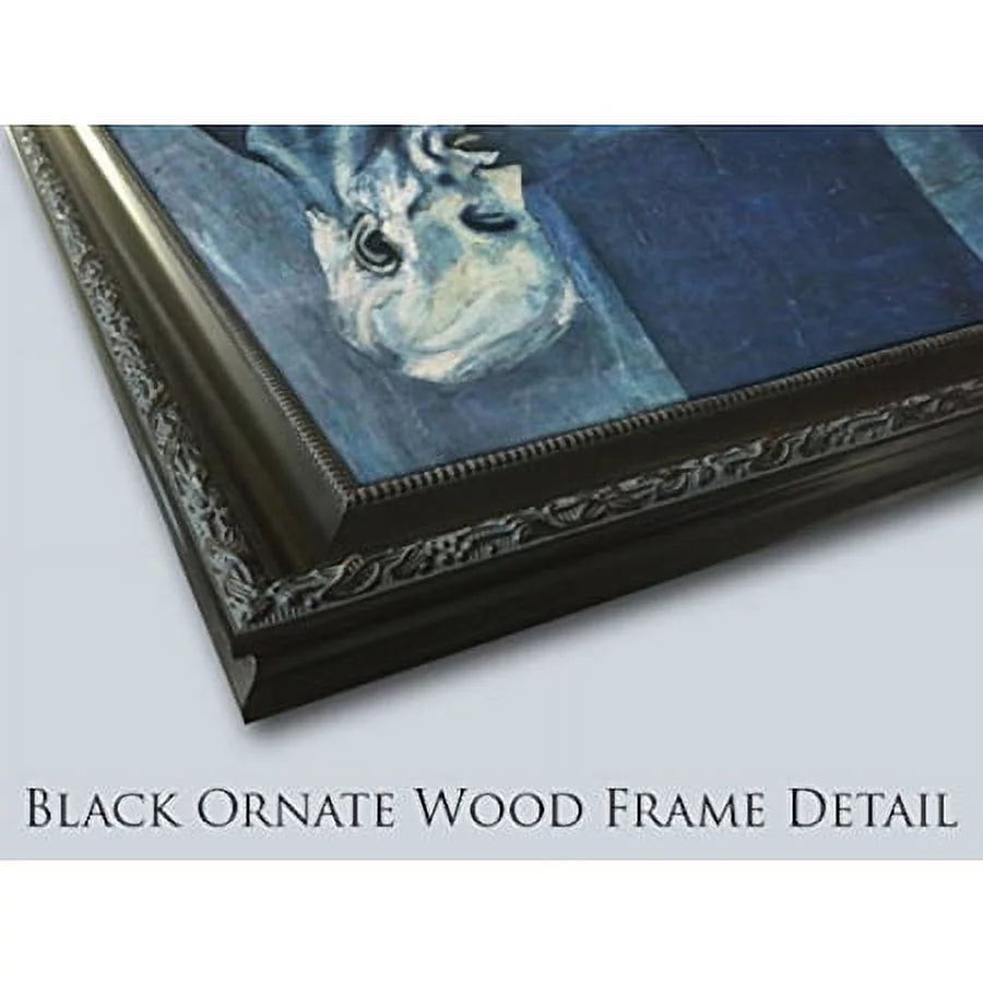 Black Ornate Wood Framed Art Print G7271