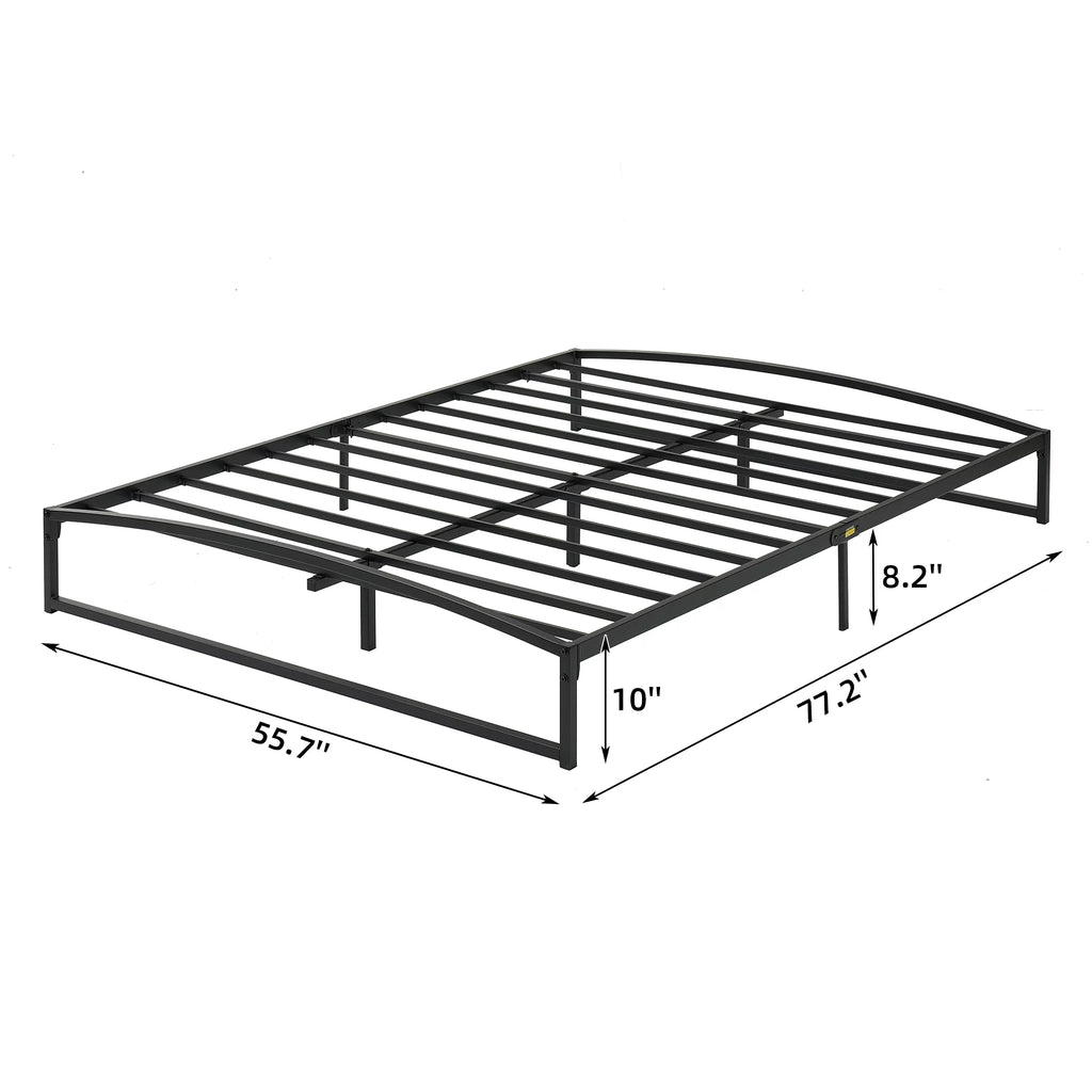 6 Inch Queen Size Metal Platform Bed Frame with Slat Support L558