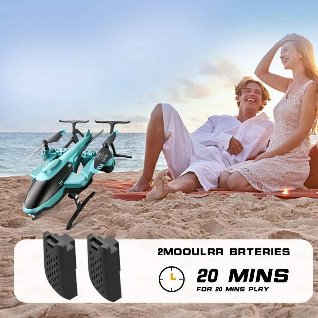 Blue RC Helicopter Drone with 1080P HD Camera O70173