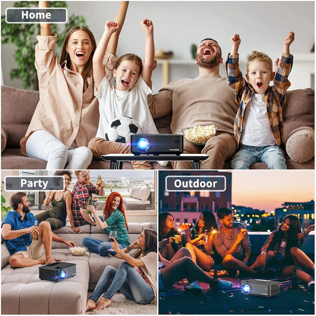 Mini WiFi Projector HD 1080P 240 LCD Display with Bluetooth C7481