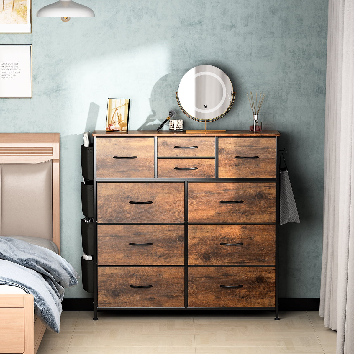 Brown 10 Drawer Dresser A578