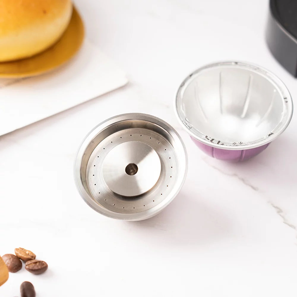 Stainless Steel Reusable Coffee Capsules Filter Set T25117